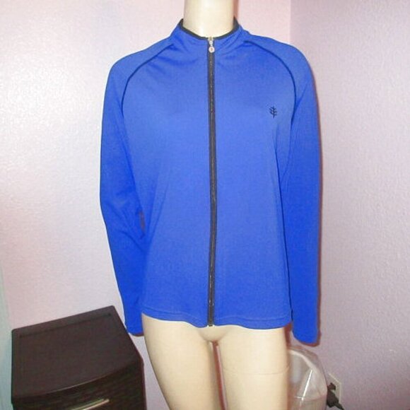 Coolibar Marcella Rashguard Jacket Size XL Swim Top UPF Long Sleeves Beach Walk - Picture 1 of 9